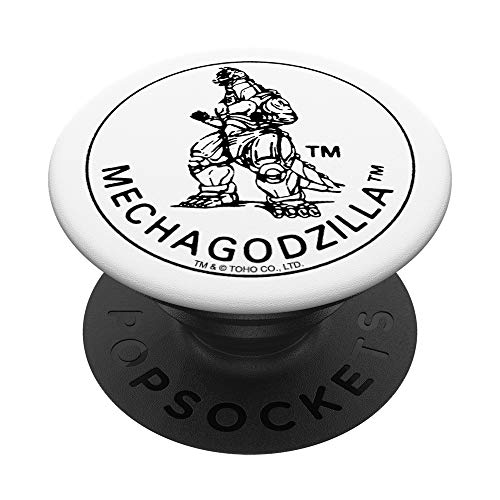 PopSockets Godzilla Classic Mechagodzilla Stamp PopSockets PopGrip: Ausziehbarer Sockel und Griff für Handys/Tablets mit Tauschbarem Top von Godzilla