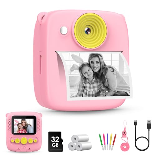 Gofunly Kinderkamera Sofortbildkamera, Sofortbildkamera Kinder 2,0 Zoll Bildschirm 1080P Videokamera Kamera Sofortdruck mit 32GB Karte & 3 Rollen Druckpapier Geschenk für 3-12 Jahren Gofunly Kinderkamera Sofortbildkamera, Sofortbildkamera Kinder 2,0 Zoll Bildschirm 1080P Videokamera Kamera Sofortdruck mit 32GB Karte & 3 Rollen Druckpapier Geschenk für 3-12 Jahren von Gofunly