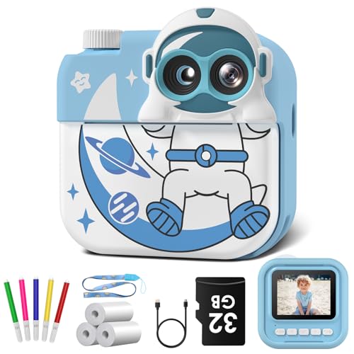 Gofunly Sofortbildkamera Kinder, 2,4 Zoll Bildschirm Kinderkamera Sofortbildkamera mit 32GB Karte & Druckpapier, 1080P HD Kamera Kinder Sofortdruck, Geschenk für 3-12 Jungen und Mädchen Gofunly Sofortbildkamera Kinder, 2,4 Zoll Bildschirm Kinderkamera Sofortbildkamera mit 32GB Karte & Druckpapier, 1080P HD Kamera Kinder Sofortdruck, Geschenk für 3-12 Jungen und Mädchen von Gofunly