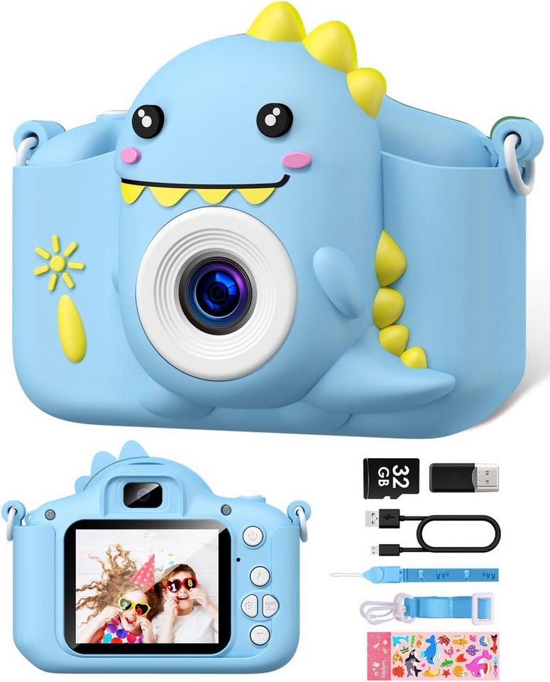 Gofunly für 3-12 Jahre Jungen und Mädchen Weihnachten Spielzeug Kinderkamera (20 MP, 8x opt. Zoom, mit 32GB-Karte Selfie Digital) von Gofunly