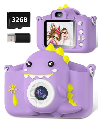 Kinderkamera, Gofunly Kinder Kamera 1080P 2,0-Zoll-Bildschirm Fotoapparat Kinder mit 32GB-Karte Selfie Digitalkamera Kinder Fotokamera Kinder für 3-12 Jahre Jungen und Mädchen Weihnachten Spielzeug von Gofunly