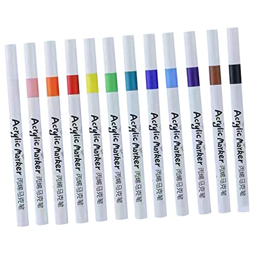 Gogogmee 12Stücke Acrylmarker Stifte Wasserfeste Graffiti Farbmarker Für Kalligraphie Und DIY Projekte Malstifte Mit Ergonomischem Design Für Einfachen Umgang Gogogmee 12Stücke Acrylmarker Stifte Wasserfeste Graffiti Farbmarker Für Kalligraphie Und DIY Projekte Malstifte Mit Ergonomischem Design Für Einfachen Umgang von Gogogmee