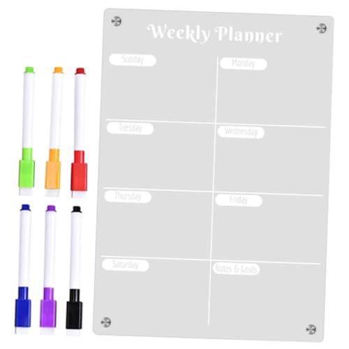 Gogogmee 1Satz Magnetische Wöchentliche Planertafel aus Transparente Kühlschranktafel Abwischbar für Planung und Büro Beschreibbaren Markern Gogogmee 1Satz Magnetische Wöchentliche Planertafel aus Transparente Kühlschranktafel Abwischbar für Planung und Büro Beschreibbaren Markern von Gogogmee