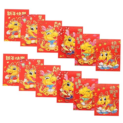 Gogogmee Cartoon Rote Paket 30Pcs Kreative Chinesische Neue Jahr Umschläge Glatte Papier Festliche Muster Gogogmee Cartoon Rote Paket 30Pcs Kreative Chinesische Neue Jahr Umschläge Glatte Papier Festliche Muster von Gogogmee