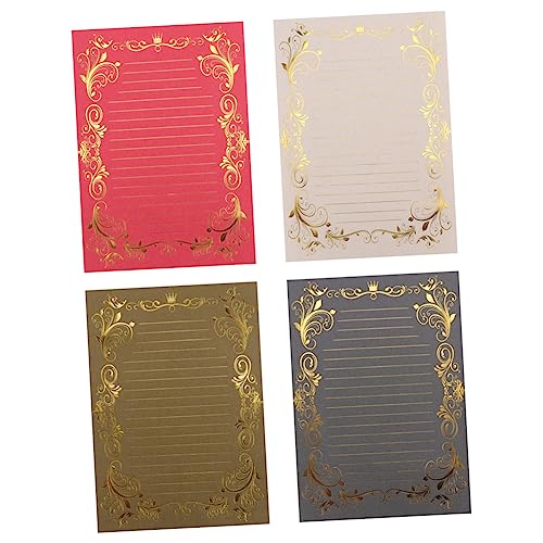 Gogogmee 4Sätze Vintage Schreibpapier Mit Romantischem Design Hochwertiges Briefpapier Für Kreative Korrespondenz Für Einladungen Und Persönliche Notizen Gogogmee 4Sätze Vintage Schreibpapier Mit Romantischem Design Hochwertiges Briefpapier Für Kreative Korrespondenz Für Einladungen Und Persönliche Notizen von Gogogmee