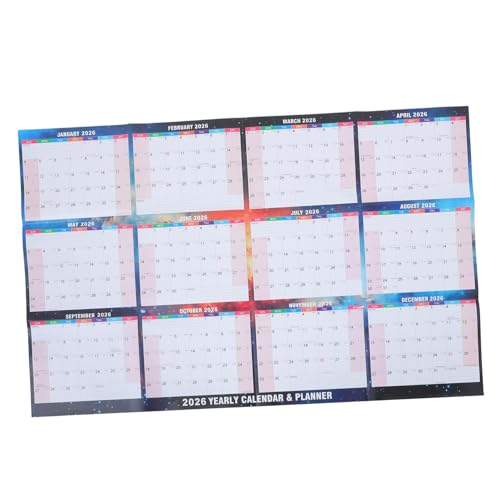 Gogogmee Trocken Abwischbarer Kalender: Jahreswandkalender 2026, Großer Laminierter Wandplaner Mit Doppelseitigen Klebebändern Für Zuhause, Schule, Büro Gogogmee Trocken Abwischbarer Kalender: Jahreswandkalender 2026, Großer Laminierter Wandplaner Mit Doppelseitigen Klebebändern Für Zuhause, Schule, Büro von Gogogmee