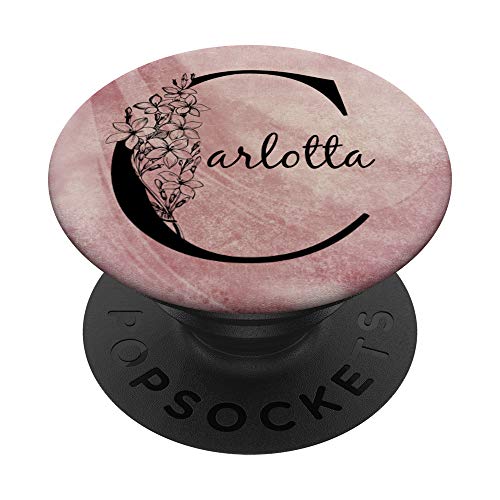 Carlotta Personalisierter Name Floral Rose Pink Grunge Design PopSockets mit austauschbarem PopGrip Carlotta Personalisierter Name Floral Rose Pink Grunge Design PopSockets mit austauschbarem PopGrip von Gogojix Girl Name Gifts