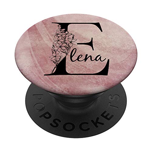 Elena Personalisierter Name Floral Rose Rosa Grunge Design PopSockets mit austauschbarem PopGrip von Gogojix Girl Name Gifts