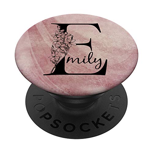 Emily Personalisierter Name Floral Rose Pink Grunge Design PopSockets mit austauschbarem PopGrip von Gogojix Girl Name Gifts