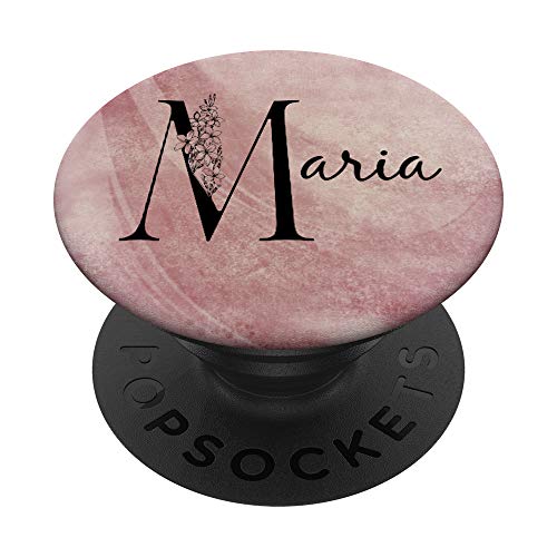 Maria Personalisierter Name Floral Rose Rosa Grunge Design PopSockets mit austauschbarem PopGrip von Gogojix Girl Name Gifts