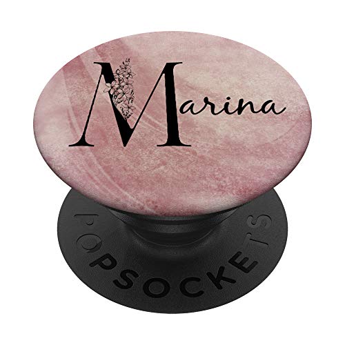 Marina Personalisierter Name Floral Rose Rosa Grunge Design PopSockets mit austauschbarem PopGrip Marina Personalisierter Name Floral Rose Rosa Grunge Design PopSockets mit austauschbarem PopGrip von Gogojix Girl Name Gifts