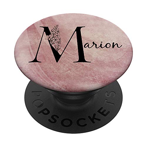 Marion Personalisierter Name Floral Rose Rosa Grunge Design PopSockets mit austauschbarem PopGrip von Gogojix Girl Name Gifts
