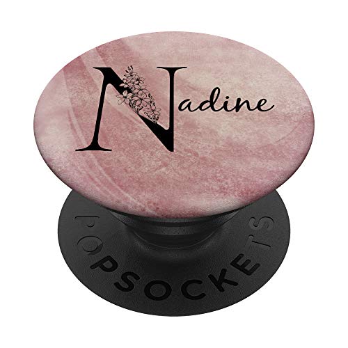 Nadine Personalized Name Floral Rose Pink Grunge Design PopSockets PopGrip: Ausziehbarer Sockel und Griff für Handys/Tablets mit Tauschbarem Top Nadine Personalized Name Floral Rose Pink Grunge Design PopSockets PopGrip: Ausziehbarer Sockel und Griff für Handys/Tablets mit Tauschbarem Top von Gogojix Girl Name Gifts