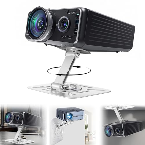 Gohytal Projektorhalterung 360° Drehbar für Decke & Wand, Universelle 1/4" Gewinde Kompatibel mit Beamer/Projektoren, Stabiler Halterungssystem für Heimkino, Büro und Spielzimmer Gohytal Projektorhalterung 360° Drehbar für Decke & Wand, Universelle 1/4" Gewinde Kompatibel mit Beamer/Projektoren, Stabiler Halterungssystem für Heimkino, Büro und Spielzimmer von Gohytal