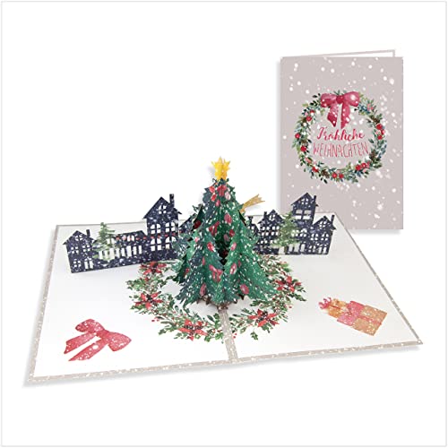 Goldbek® 3D Karte "Oh Tannenbaum" - Pop up Karte Weihnachten | Geschenk zu Weihnachten | Mit Umschlag von Goldbek