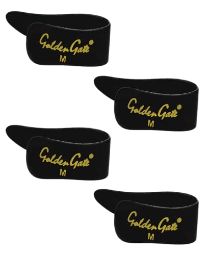 Golden Gate GP-3B-4PK Daumenplektren - Schwarz - Medium - 4PK von Golden Gate