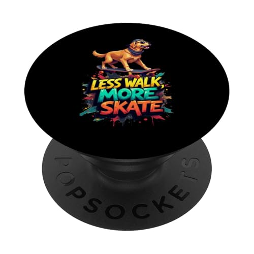 Lustiges Skateboard-Geschenk für Golden Retriever Hundebesitzer PopSockets Klebender PopGrip Lustiges Skateboard-Geschenk für Golden Retriever Hundebesitzer PopSockets Klebender PopGrip von Golden Retriever Fun Designs