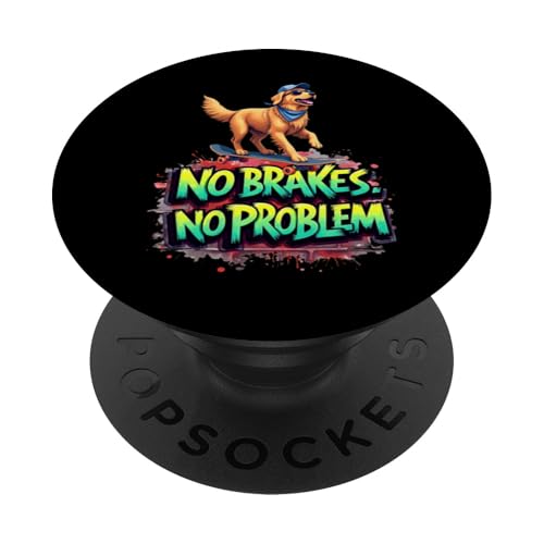 Lustiges Skateboard-Geschenk für Golden Retriever Hundebesitzer PopSockets Klebender PopGrip Lustiges Skateboard-Geschenk für Golden Retriever Hundebesitzer PopSockets Klebender PopGrip von Golden Retriever Fun Designs