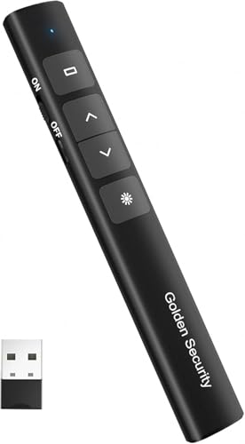Presenter, Powerpoint Fernbedienung 2.4 GHz Wireless Pointer für Präsentationen, Präsentationsfernbedienung Präsenter für Büro, Klassenzimmer Presenter, Powerpoint Fernbedienung 2.4 GHz Wireless Pointer für Präsentationen, Präsentationsfernbedienung Präsenter für Büro, Klassenzimmer von Golden Security