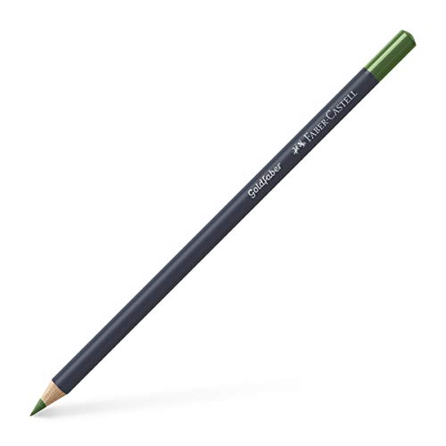 Faber-Castell Kreativstudio Goldfaber Farbstift (170), Permanent Grün Olive, Einzelstift, für Kunst, Handwerk, Zeichnen, Skizzieren, Zuhause, Schule, Universität, Ausmalen von Goldfaber