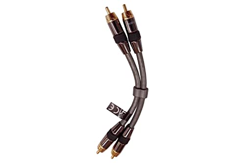 Goldkabel Cinch Stereo Kabelbrücke 2X RCA auf 2X RCA Jumper 0,15 m von Goldkabel