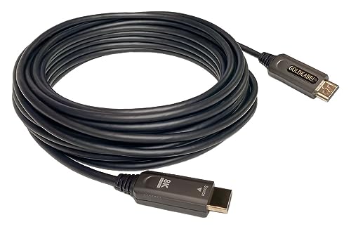 Goldkabel Edition HDMI AOC 8K HDMI-Kabel, eARC, 48 Gbit/s, 5m bis 30m, HDR, HDR+, 4K, UHD, Dolby True HD, Dolby Vision, deep Colour, für HDTV, Beamer, Heimkino, Audio, Video (5,0 m) von Goldkabel