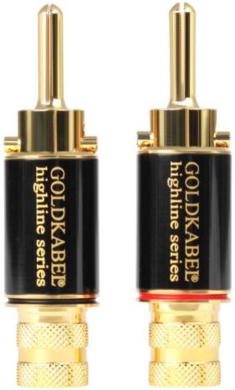highline Spreiz-Banana Gold Stecker von Goldkabel