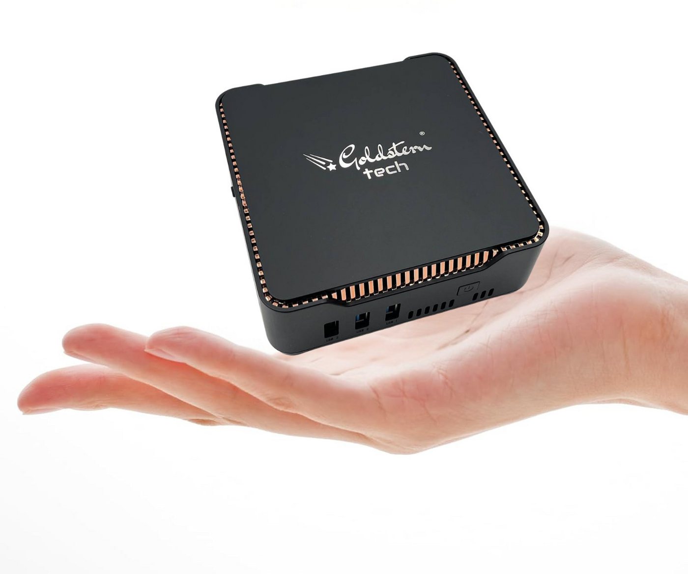 Goldstern-Tech NovaBox Mini-PC (Intel N-Serie, Intel UHD Graphics, 512 GB SSD, Luftkühlung, ultrakompakt, leiser Mini-PC für Büro, Home-Office & 4K-Mediennutzung) von Goldstern-Tech