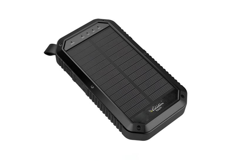 Goldstern-Tech Solara X20 Solar Powerbank 20000 mAh, LED Beleuchtung, 3 USB-Ausgängen & drahtlosem Qi-Laden von Goldstern-Tech