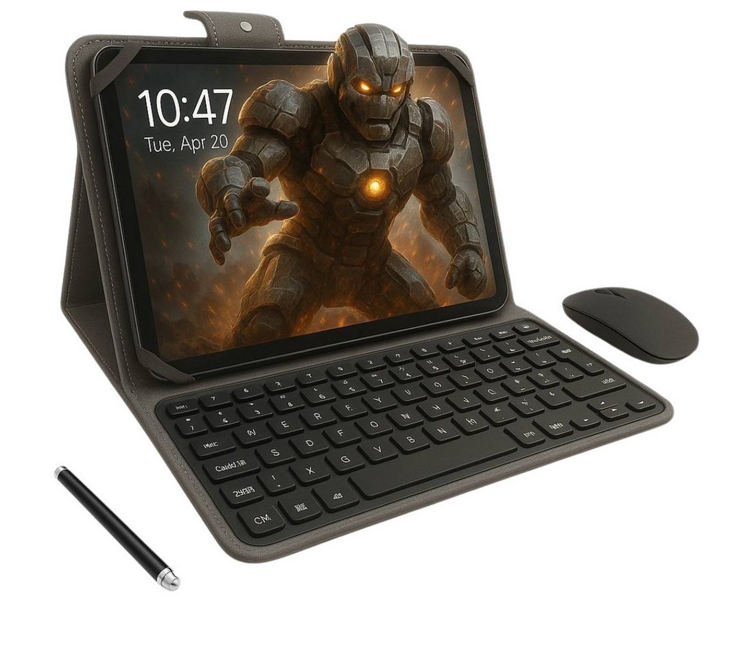 Goldstern-Tech TabSlate Lite Set Tablet (10,1", 64 GB, Android 13, 4G LTE, Set mit Bluetooth Tastatur, Maus, Stylus, Hülle) von Goldstern-Tech