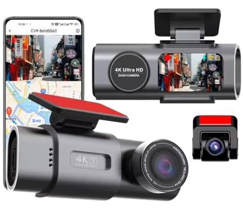 4K Dashcam mit WLAN & GPS, Front- und Rückkamera, Ultra HD Autokamera mit Nachtsicht, Parkmodus, G-Sensor, Loop-Aufnahme, Bewegungserkennung – Auto Kamera Set 4K Dashcam mit WLAN & GPS, Front- und Rückkamera, Ultra HD Autokamera mit Nachtsicht, Parkmodus, G-Sensor, Loop-Aufnahme, Bewegungserkennung – Auto Kamera Set von Goldstern tech