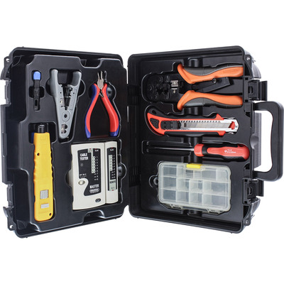 Netzwerk Basis Installations Kit LAN, mit Tester von Goldtool