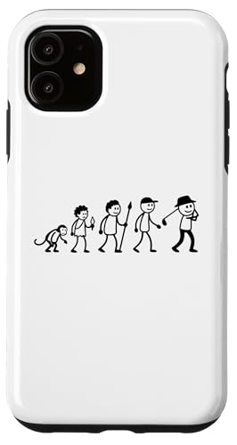 Golfspieler Golf Golfball Evolution Strichmänchen Golfer Hülle für iPhone 11 von Golf Ausrüstung Sport Zubehör Geschenke Shirts