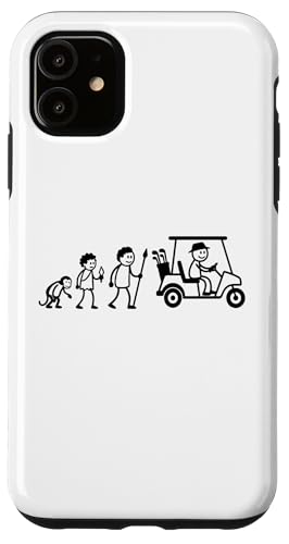 Golfspieler Golf Golfball Evolution Strichmänchen Golfer Hülle für iPhone 11 von Golf Ausrüstung Sport Zubehör Geschenke Shirts