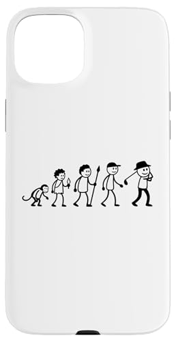 Golfspieler Golf Golfball Evolution Strichmänchen Golfer Hülle für iPhone 15 Plus von Golf Ausrüstung Sport Zubehör Geschenke Shirts