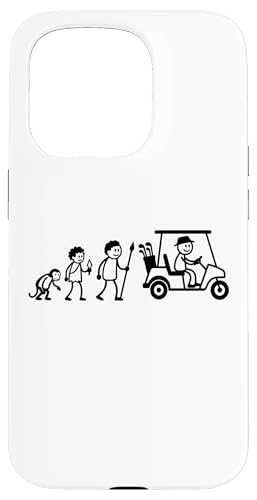 Golfspieler Golf Golfball Evolution Strichmänchen Golfer Hülle für iPhone 15 Pro von Golf Ausrüstung Sport Zubehör Geschenke Shirts