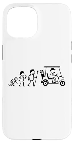 Golfspieler Golf Golfball Evolution Strichmänchen Golfer Hülle für iPhone 15 von Golf Ausrüstung Sport Zubehör Geschenke Shirts