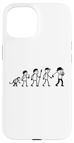 Golfspieler Golf Golfball Evolution Strichmänchen Golfer Hülle für iPhone 15 von Golf Ausrüstung Sport Zubehör Geschenke Shirts
