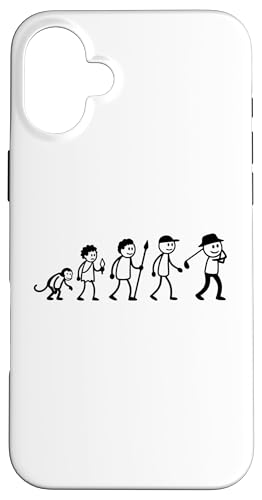 Golfspieler Golf Golfball Evolution Strichmänchen Golfer Hülle für iPhone 16 Plus von Golf Ausrüstung Sport Zubehör Geschenke Shirts