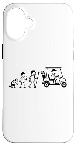 Golfspieler Golf Golfball Evolution Strichmänchen Golfer Hülle für iPhone 16 Plus von Golf Ausrüstung Sport Zubehör Geschenke Shirts