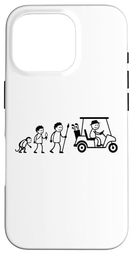 Golfspieler Golf Golfball Evolution Strichmänchen Golfer Hülle für iPhone 16 Pro von Golf Ausrüstung Sport Zubehör Geschenke Shirts