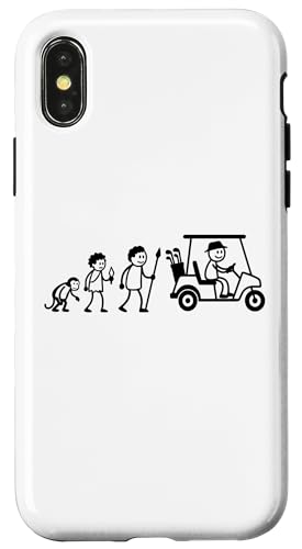 Golfspieler Golf Golfball Evolution Strichmänchen Golfer Hülle für iPhone X/XS von Golf Ausrüstung Sport Zubehör Geschenke Shirts