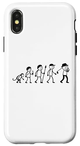 Golfspieler Golf Golfball Evolution Strichmänchen Golfer Hülle für iPhone X/XS von Golf Ausrüstung Sport Zubehör Geschenke Shirts