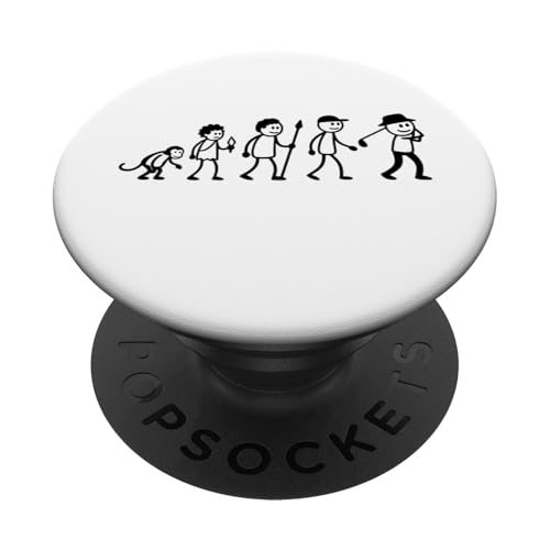 Golfspieler Golf Golfball Evolution Strichmänchen Golfer PopSockets Klebender PopGrip von Golf Ausrüstung Sport Zubehör Geschenke Shirts