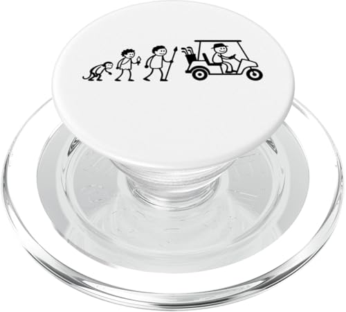 Golfspieler Golf Golfball Evolution Strichmänchen Golfer PopSockets PopGrip für MagSafe von Golf Ausrüstung Sport Zubehör Geschenke Shirts