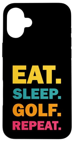 Golf Gag Golfer Golfen Eat Sleep Golf Repeat Hülle für iPhone 16 Plus von Golf Lover Gifts and Golf Clothing