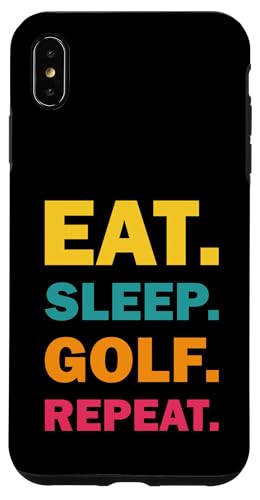 Golf Gag Golfer Golfen Eat Sleep Golf Repeat Hülle für iPhone XS Max von Golf Lover Gifts and Golf Clothing