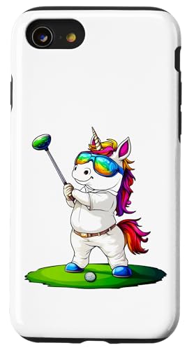 Einhörner Golfspieler / Golf Einhorn Hülle für iPhone SE (2020) / 7 / 8 von Golfing Animals