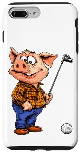 Golf Schweinchen Hülle für iPhone 7 Plus/8 Plus Golf Schweinchen Hülle für iPhone 7 Plus/8 Plus von Golfing Animals