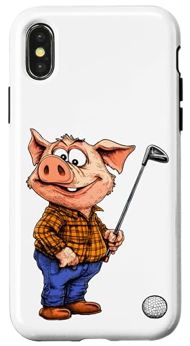Golf Schweinchen Hülle für iPhone X/XS Golf Schweinchen Hülle für iPhone X/XS von Golfing Animals